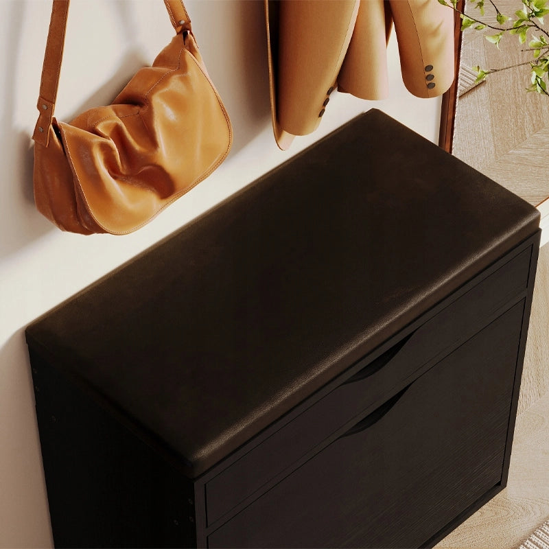 Scapino per scarpe con seduta, nero, per ingresso in stile loft, 60 cm