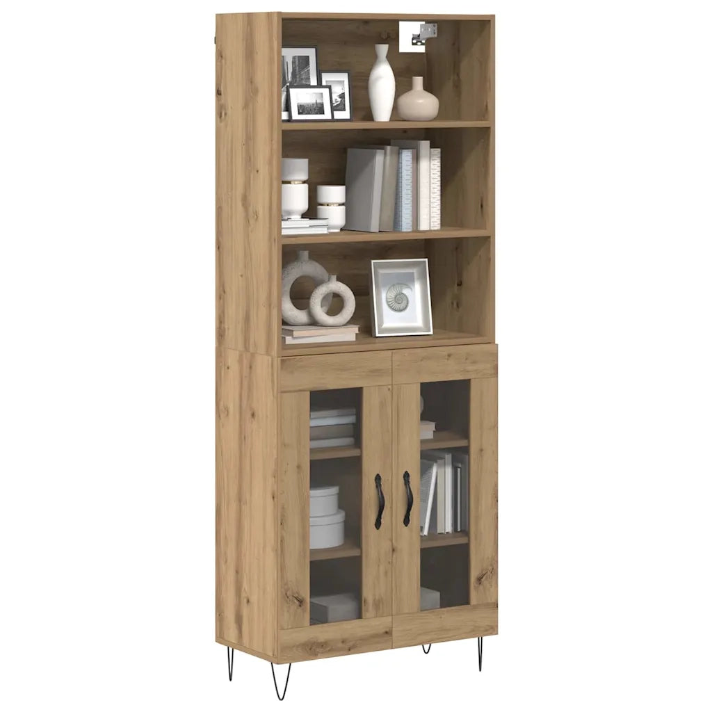 Credenza 2 pcs Rovere artigianale Legno multistrato