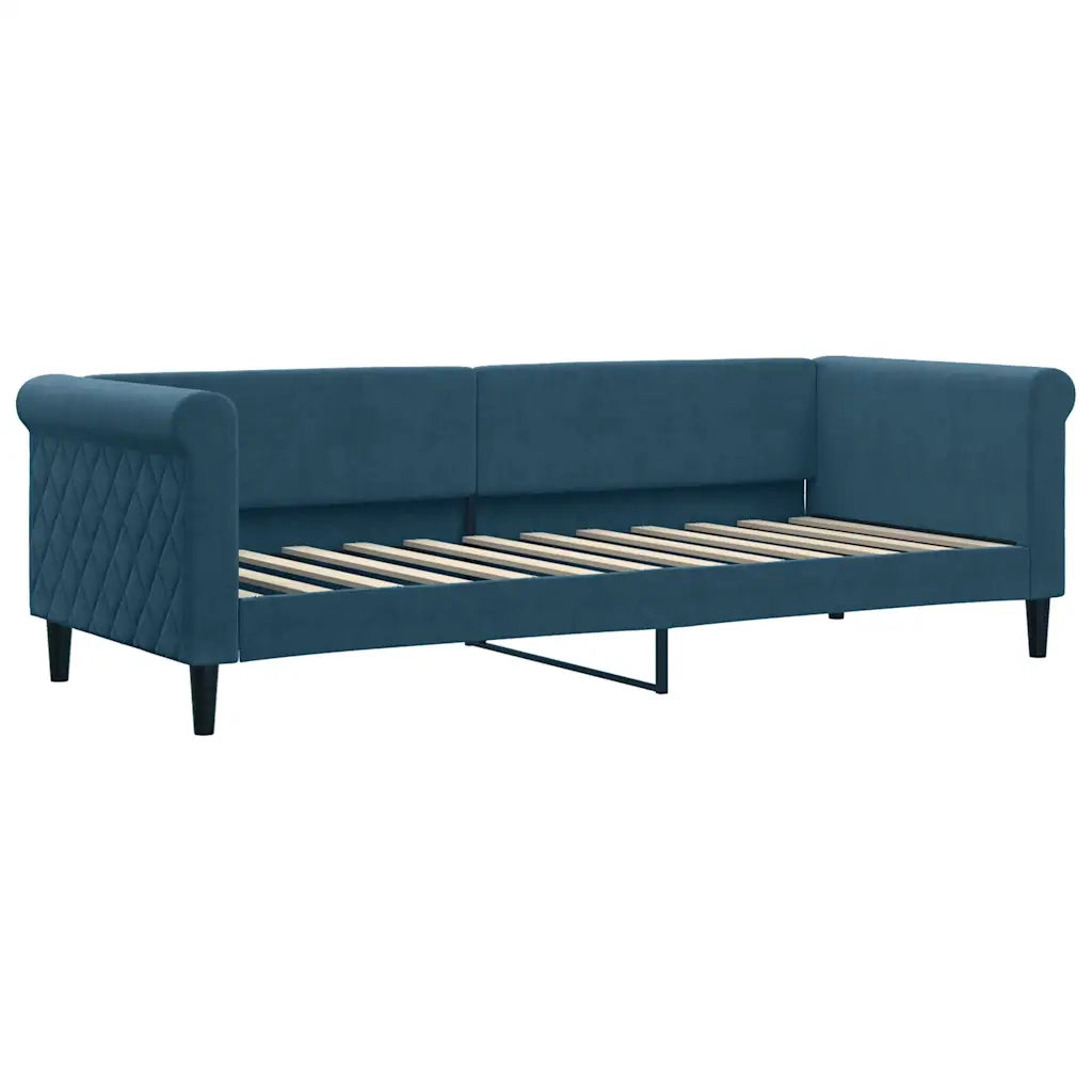 Divano letto | Sof¨¤ letto | Letto singolo con Materasso Blu 80x200 cm in Velluto