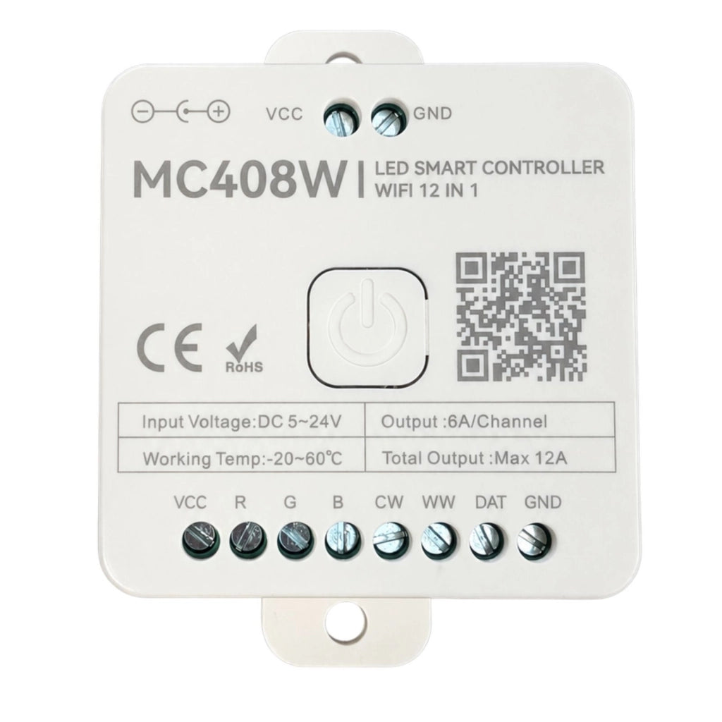 Led Dimmer Push WIFI RF 2.4G, 12 In 1, App TUYA, Smart Life Max 12A DC 5–24V,