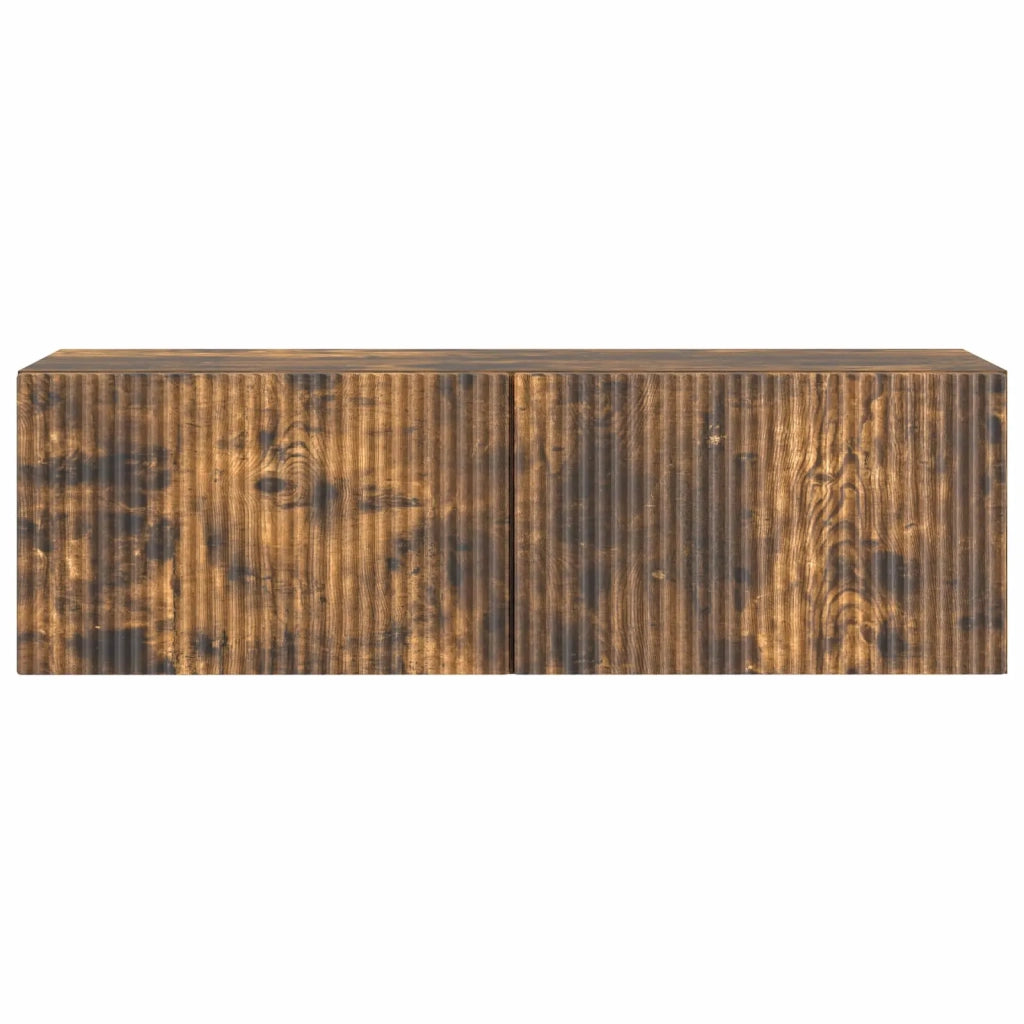Mobile Porta TV da Muro-Credenza per TV sospesa Rovere Fumo 98 x 31 x 30 cm 290121