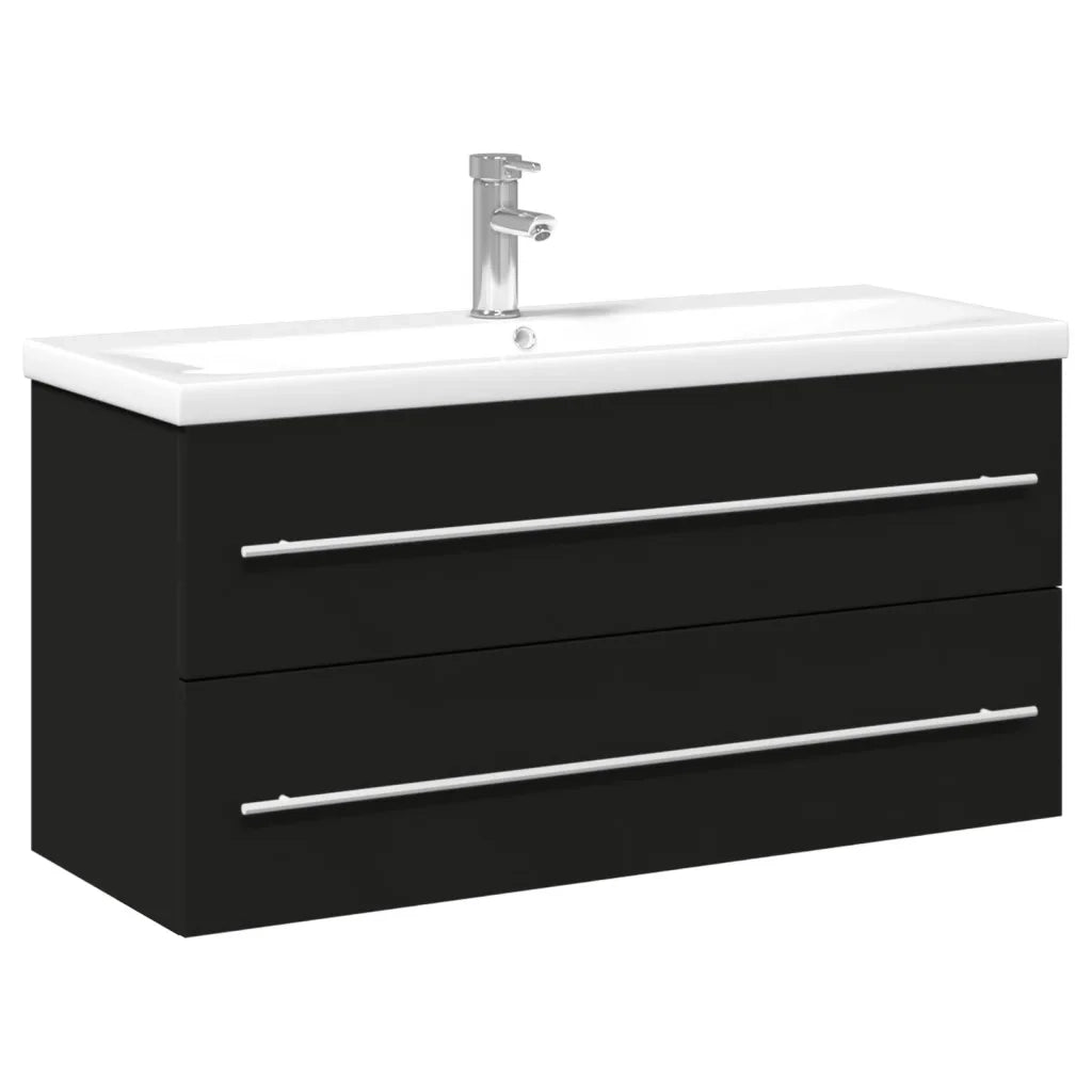 Mobile da Bagno con Lavabo | Armadio Lavabo Integrato Nero