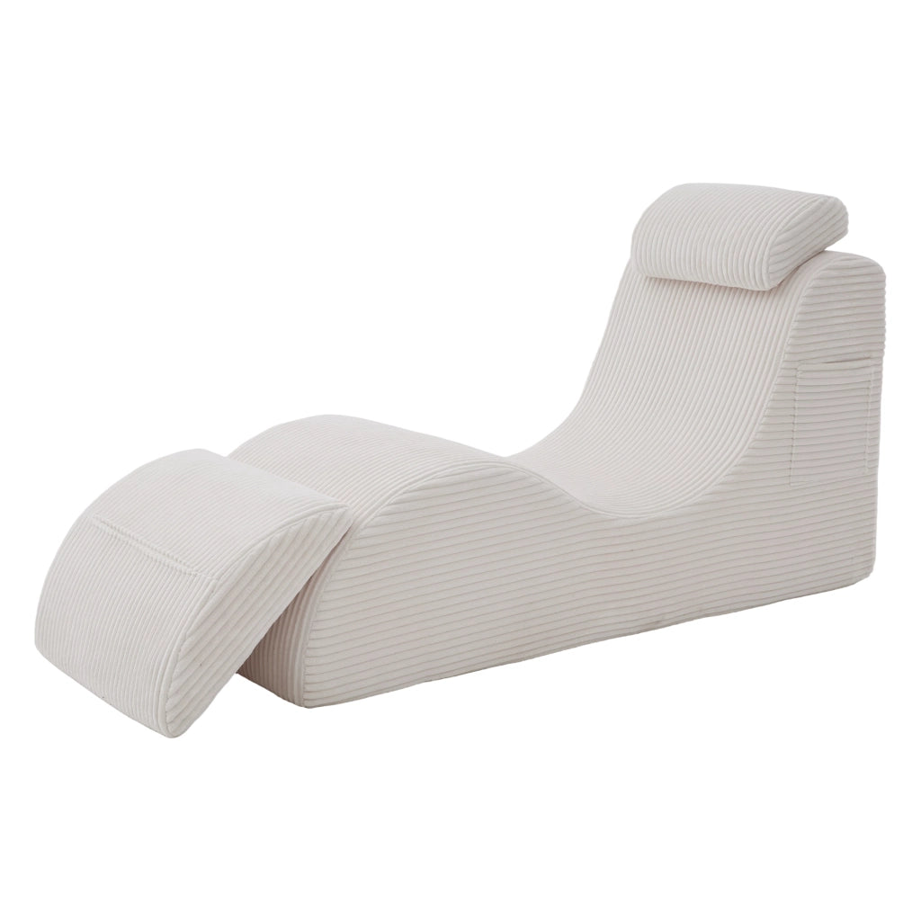 Poltrona Relax Design Ergonomica ¨C MINIMAL ¨C Beige, Tessuto, Cuscino Rimovibile