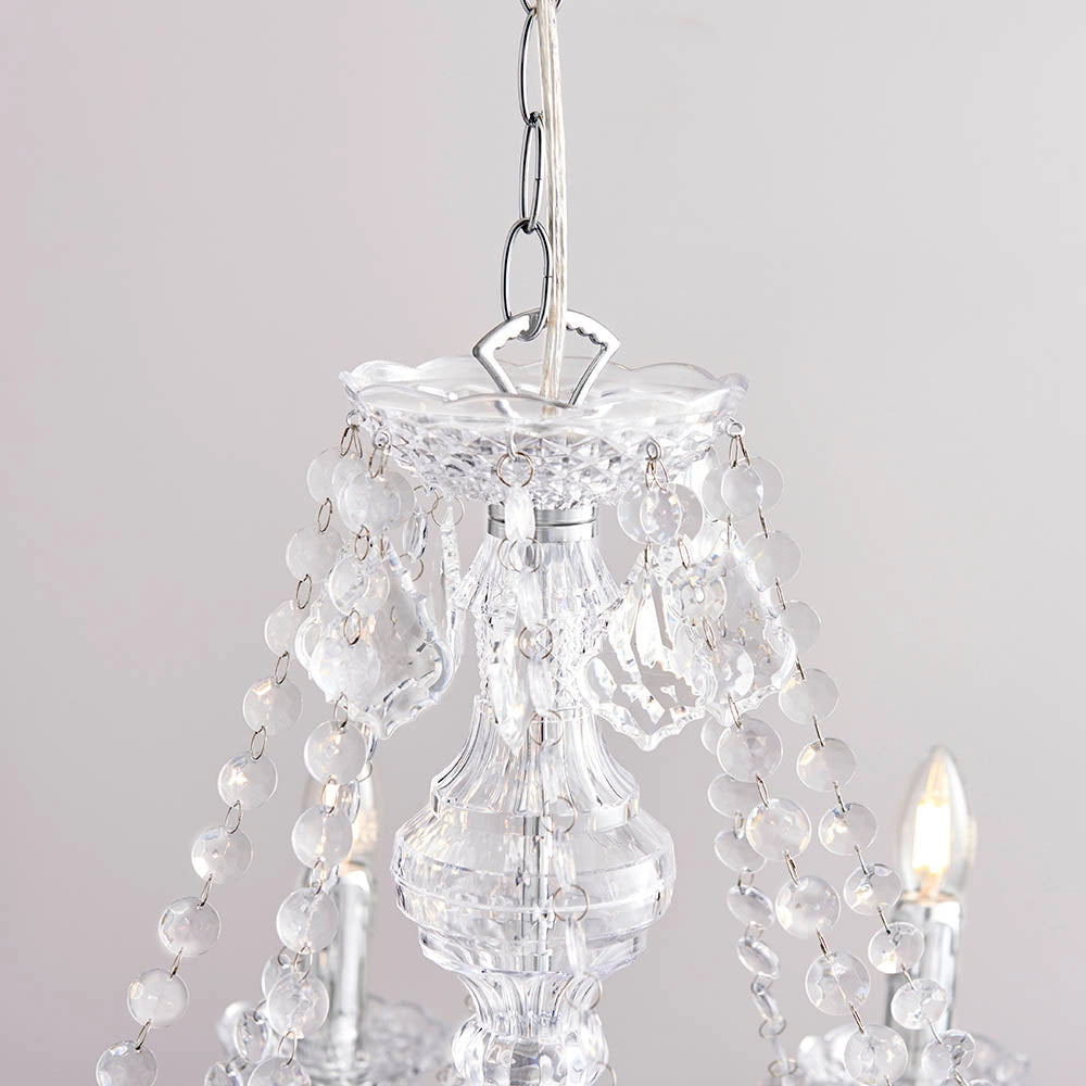 Lampadario glamour acrilico trasparente 8xE14 Clarence Endon