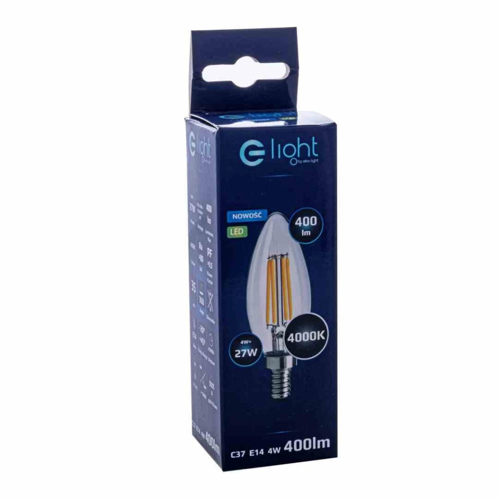 Lampadina LED Filament 4W E14 4000K 470lm Eko-Light