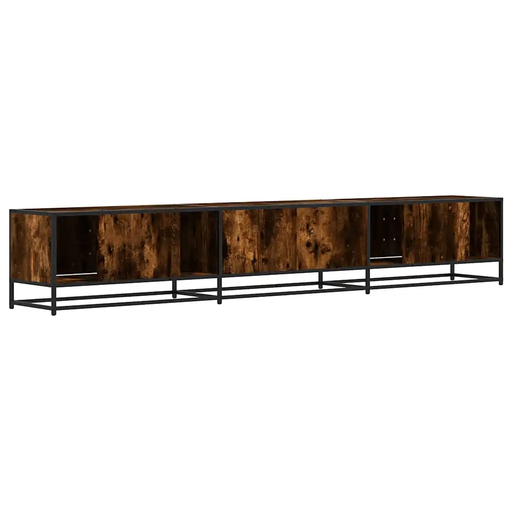 Mobile Porta TV-Credenza per TV Rovere Fumo 240x35x41 cm in Truciolato