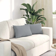 Cuscini da Divano 2 pz-Set di 2 Cuscini per Sofa Grigio chiaro 50 x 30 cm Tessuto 156120