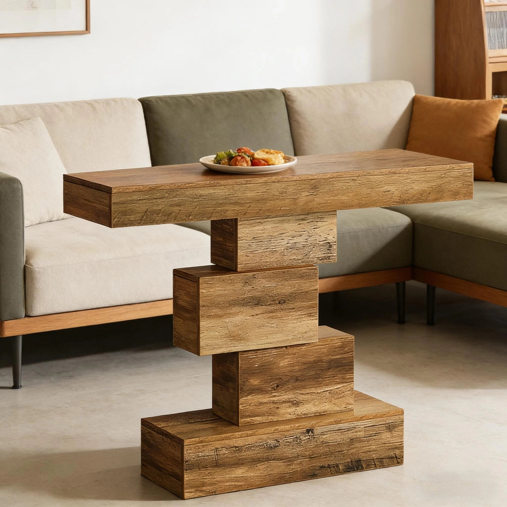 CONSOLLE da ingresso 108x30x80 cm Legno Marrone Chiaro