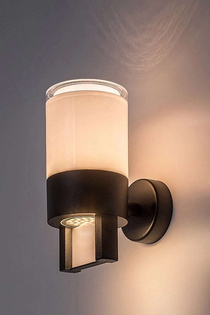 Applique esterna moderna nera LED 12W IP44 Leitha Rabalux