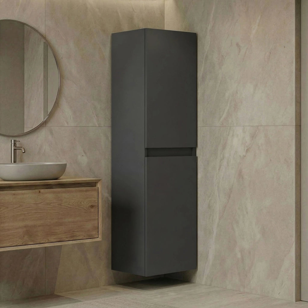 Mobile da bagno "Nest 40 v2" - 40 x 32 x 138 cm - Antracite opaco
