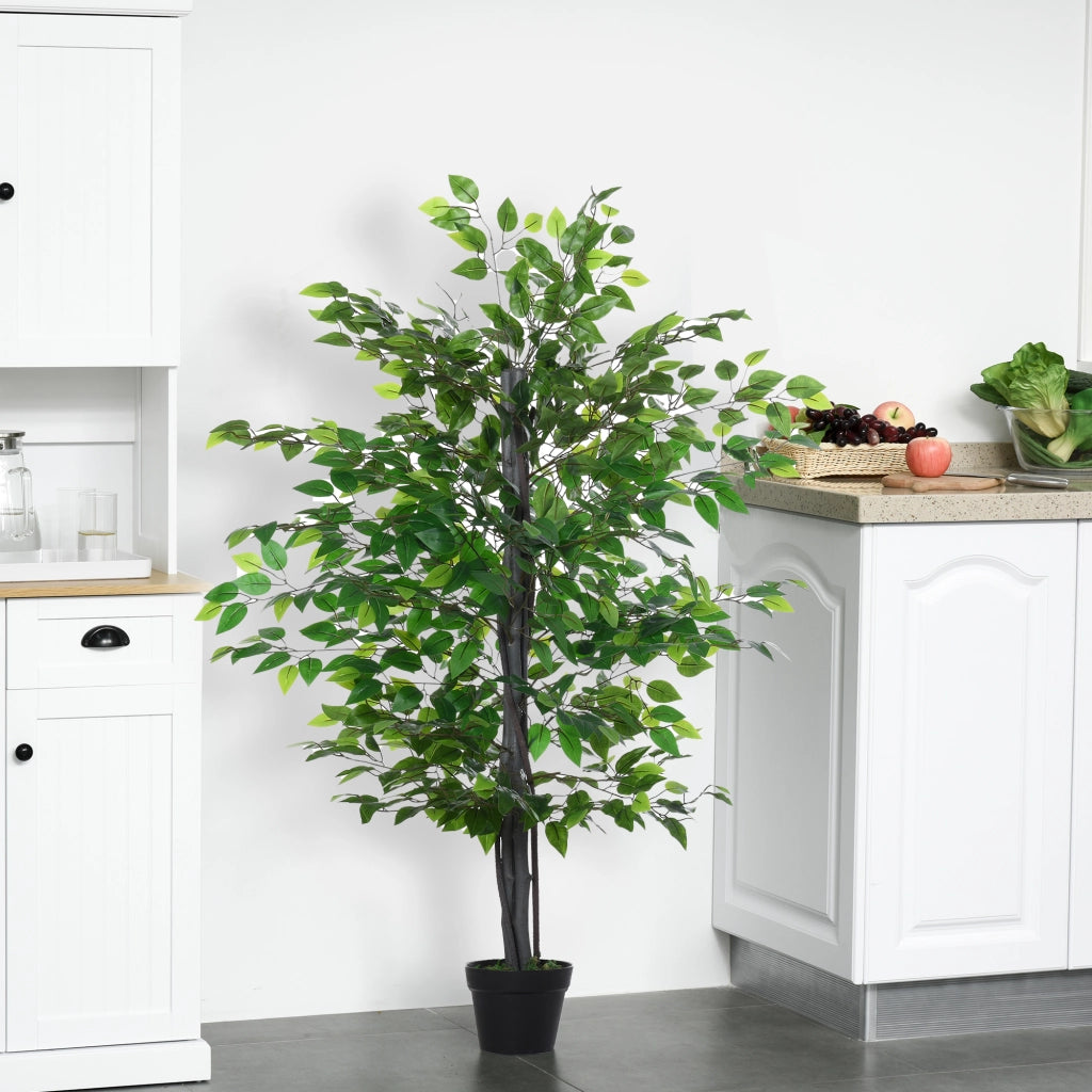 Albero Finto Ficus Artificiale ¨C Minimal ¨C H145cm con Vaso