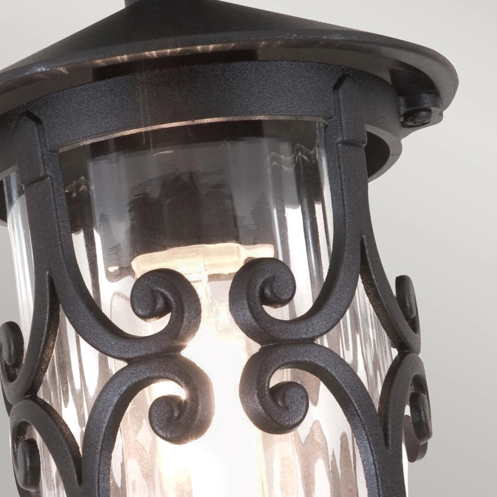Plafoniera esterna Hereford 1 luce E27 nera Elstead