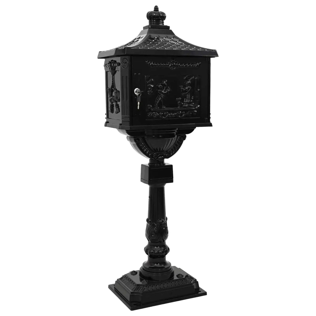 Cassetta Postale Verticale con porta Nero 42,5 x 29,5 x 117 cm 42023493