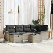Set Divano da Giardino 7 pcs Grigio chiaro polyrattan 3358891