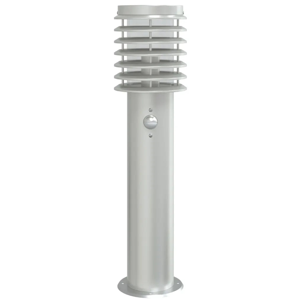 Lampada da Terra per Esterni Sensore Argento 60 cm in Acciaio 4006365