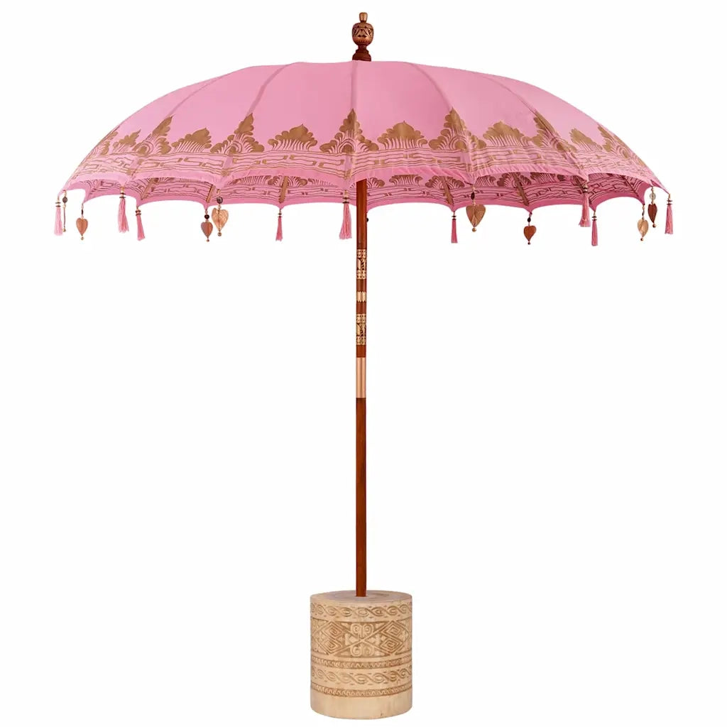 Parasol Balinese 260 Rosa 210-220 cm Cotone e legno massello 3356906