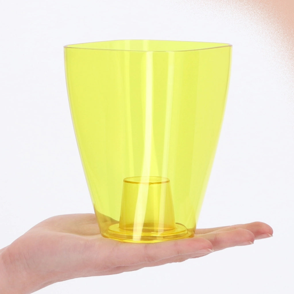 Copertura per vaso da fiori KADAX per orchidee, supporto per fiori, piante in plastica, giallo, tinta unita, 9 cm