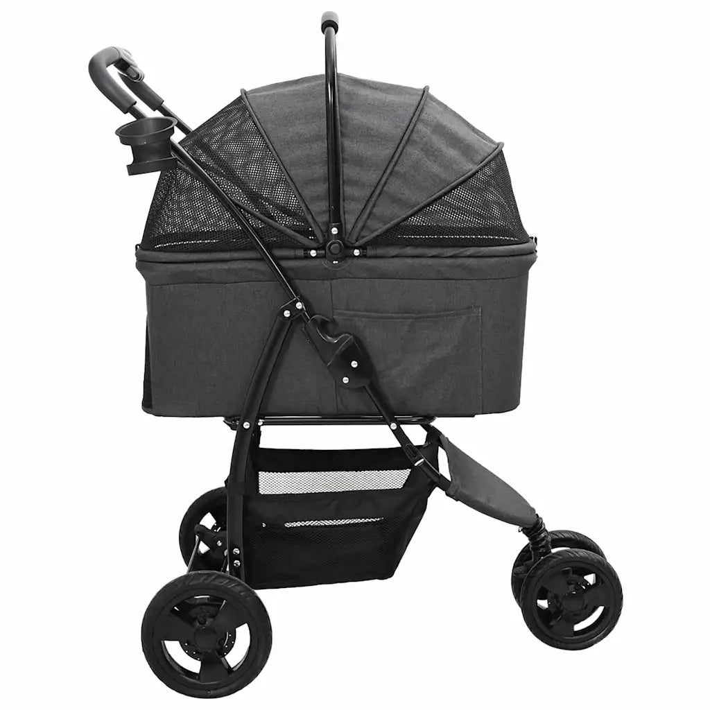 Passeggino pieghevole per animali Nero 78 x 54 x 101 cm CFW6534449