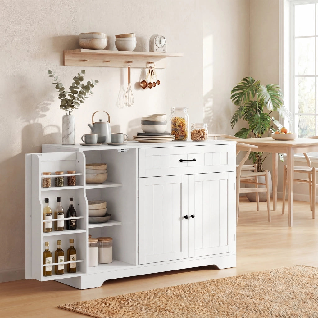 Mobile da cucina con cassetto e ripiani regolabili ¨C Minimal ¨C Bianco