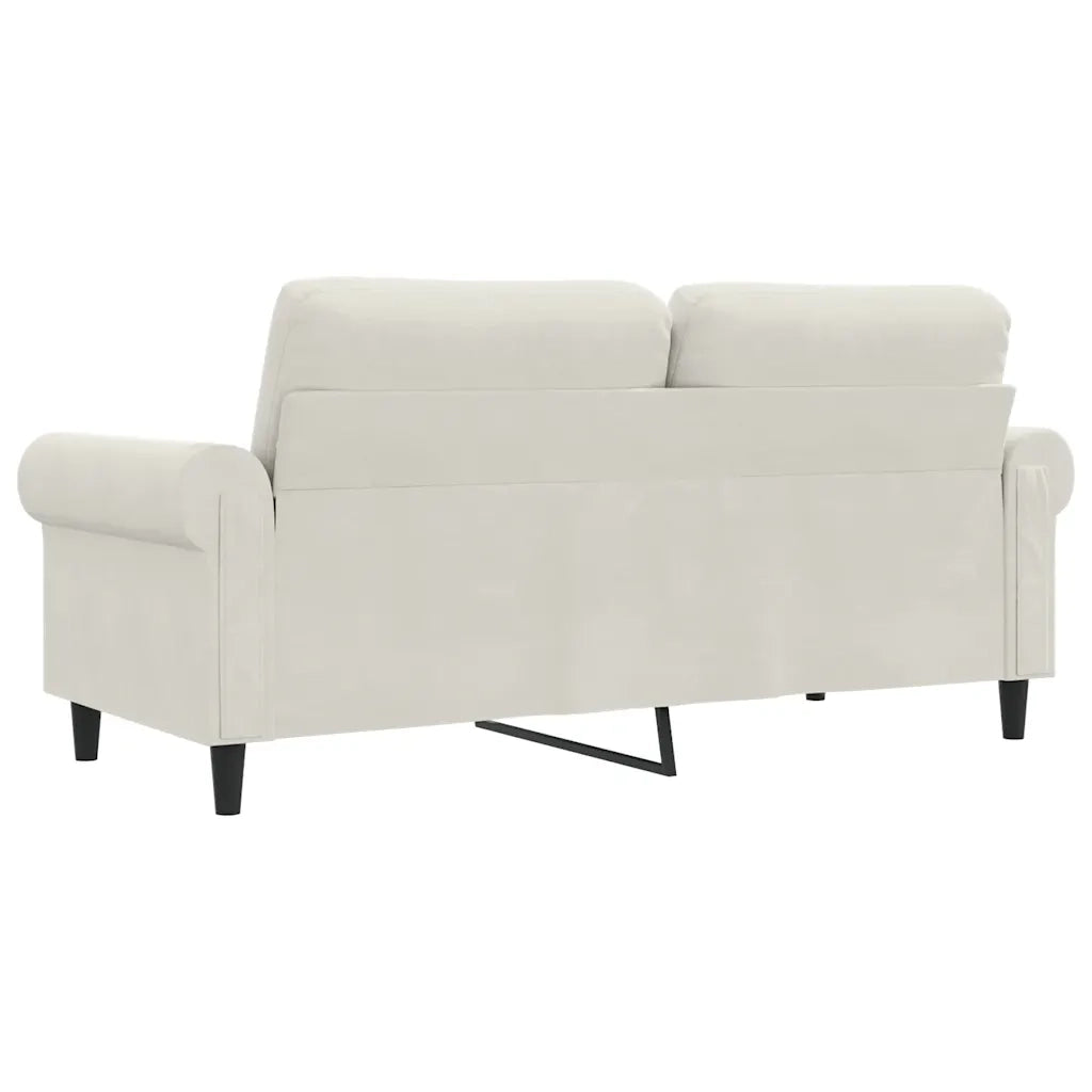 Divano a 2 Posti crema 140 cm in Velluto 359537