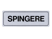 TARGHETTA ADESIVA SPINGERE- - cm.15x5h. - 10 pezzi