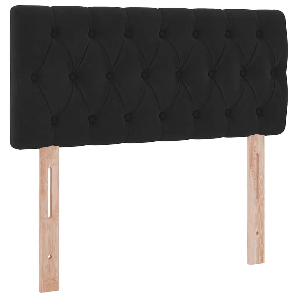 Letto con contenitore e LED con led Nero 100 x 200 cm Velluto 3371435