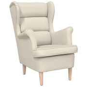 Poltrona | Sedia Relax Bianca 74x84x100 cm Lino