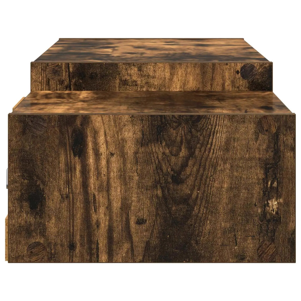 Mobile TV da Parete A parete-Credenza per TV sospesa Rovere Fumo 140 x 28 x 21 cm