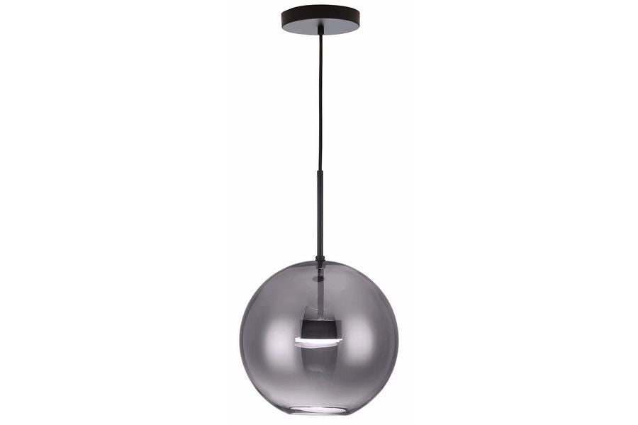 Sospensione Reality Multiverse sfera vetro nero LED 10W