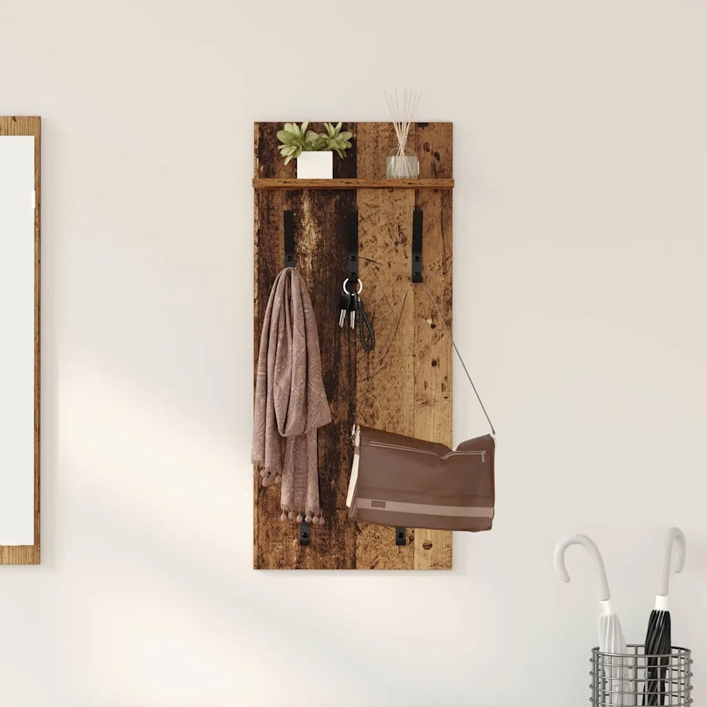 Appendiabiti a muro Legno vecchio 40 x 10 x 90 cm 874457