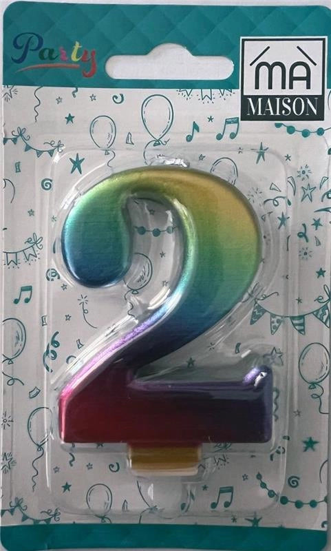 MA MAISON CANDELA "2" ARCOBALENO METALLIZZATO