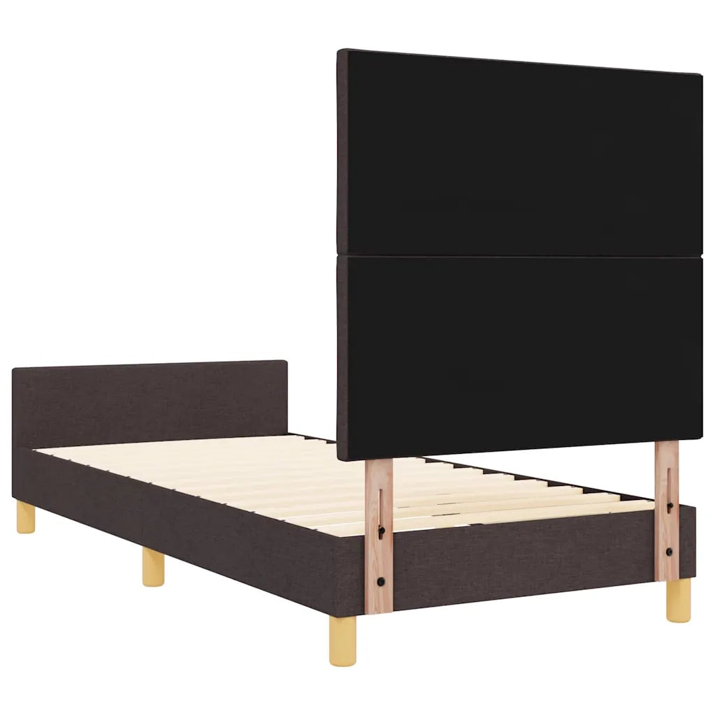 Struttura del letto Marrone scuro 100 x 200 cm Tessuto 3344784