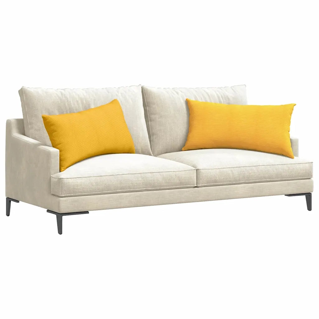 Cuscini da Divano 2 pz | Cuscini per sedie Giallo Chiaro 80 x 40 cm