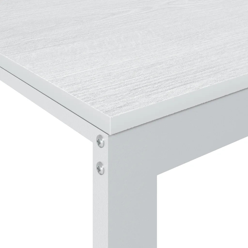 Scrivania per Computer Bianca 110x60x73 cm in Legno Multistrato 30197