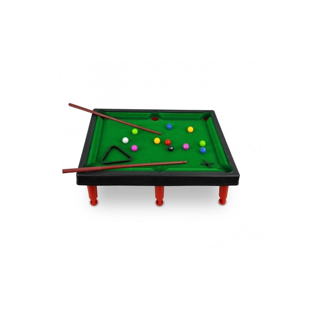 Trade Shop - Mini Biliardo Giocattolo Per Bambini Con Due Stecche Biglie E Accessori -