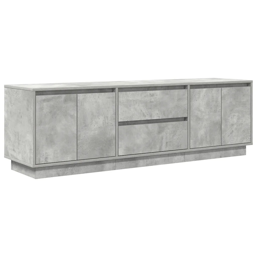 Mobile Porta TV con Luci LED-Mobile per TV-Credenza TV Grigio Cemento 160,5x41x50 cm