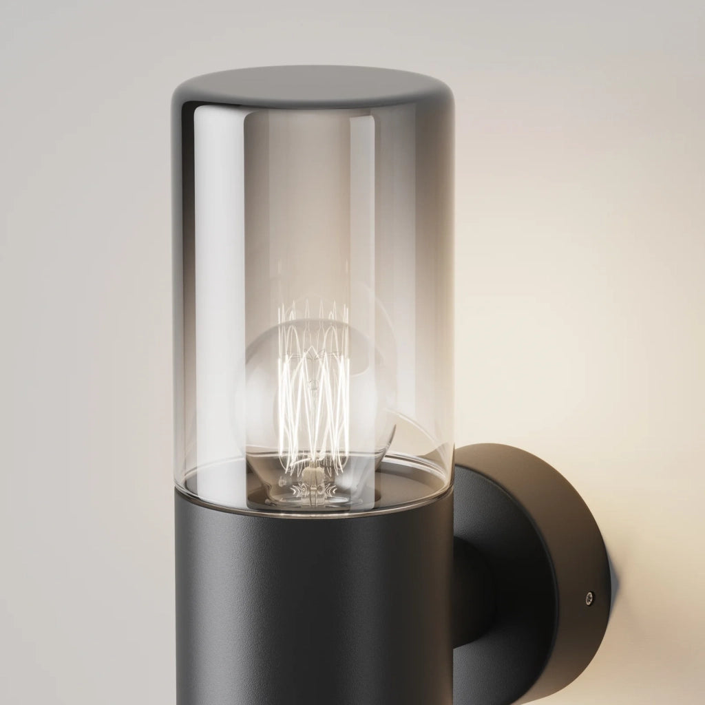 Maytoni Applique moderna Amas 1 luce E27 IP54 grafite alluminio vetro
