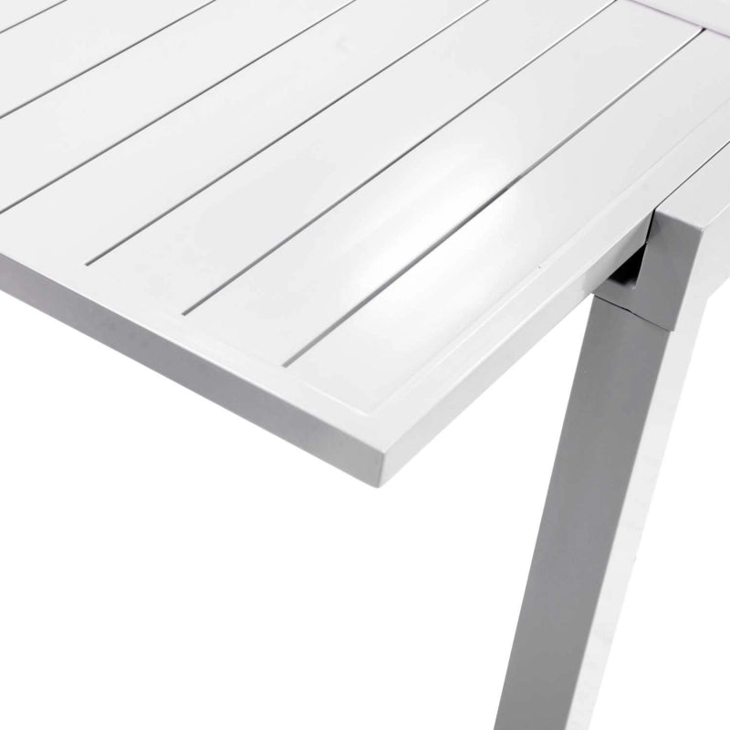 Tavolo alluminio sullivan bianco cm 150/210x90h73