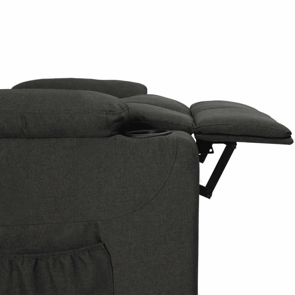 Poltrona | Sedia Relax Reclinabile in Tessuto Nero