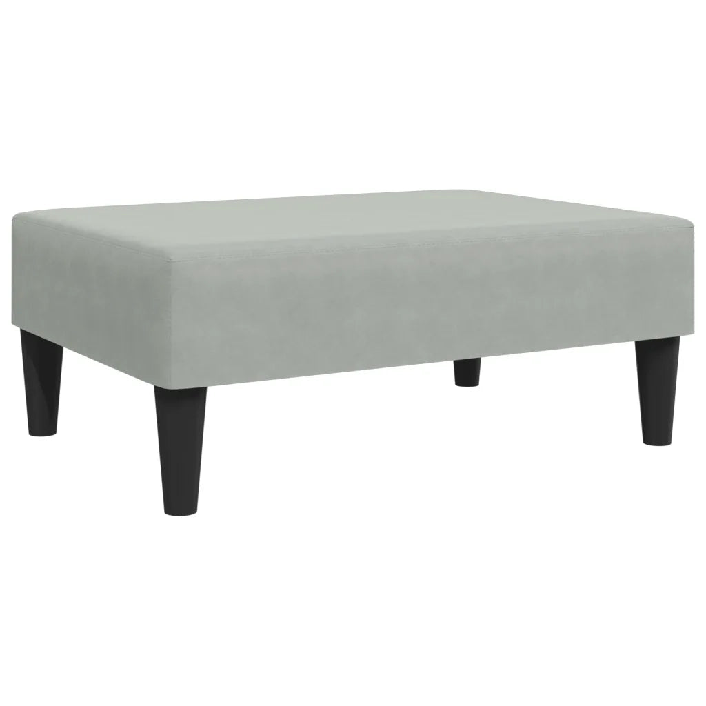 Set di Divani 2 pz con Cuscini Grigio Chiaro in Velluto