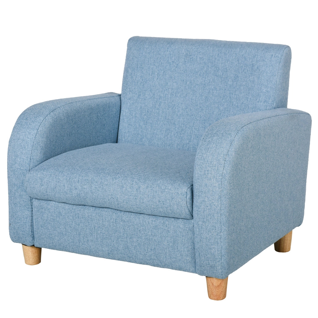 Poltrona per Bambini ¨C Minimal ¨C Blu, Tessuto, Legno