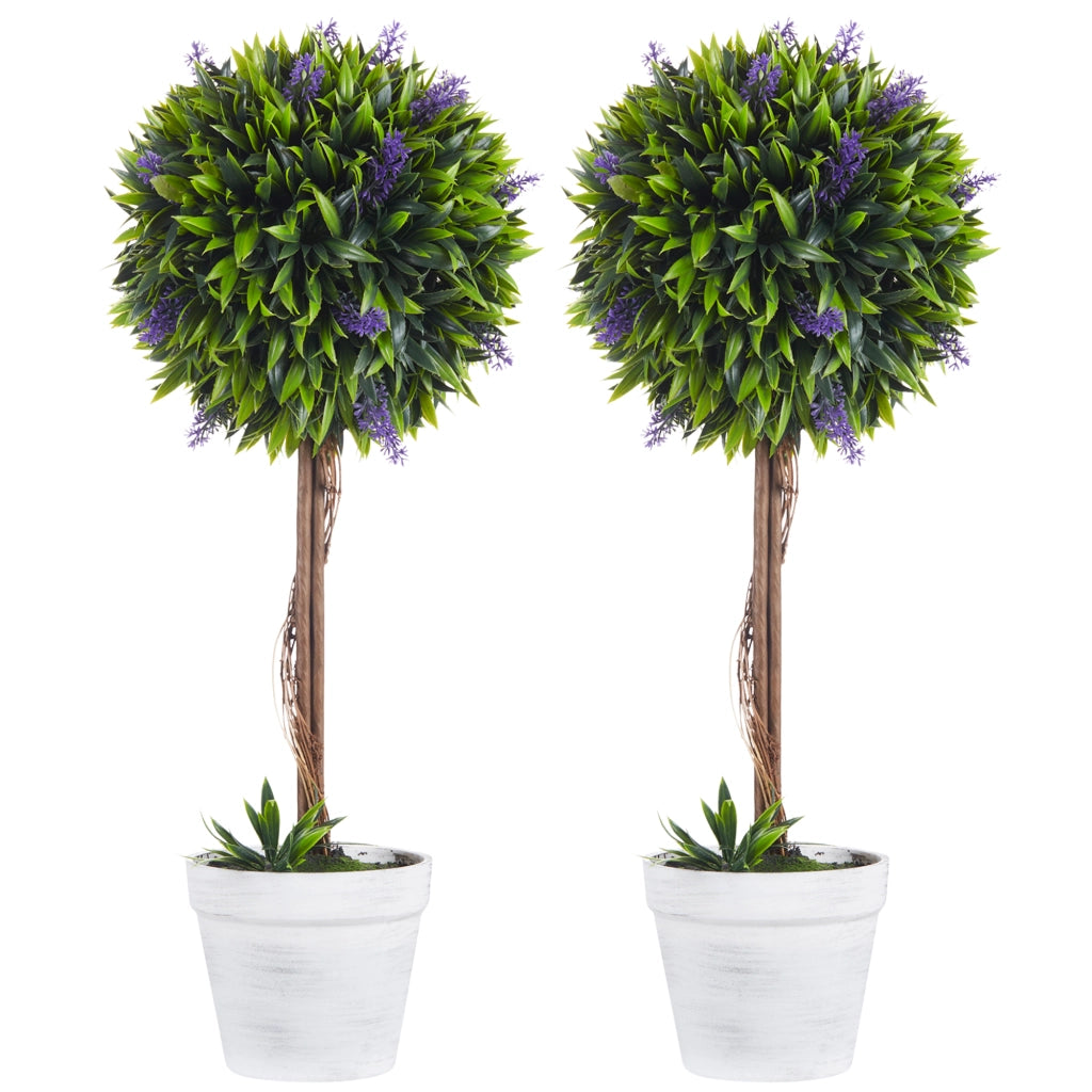 Set 2 Piante Artificiali Lavanda ¨C Zephmum ¨C Bianco Verde Viola