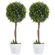 Set 2 Piante Artificiali Lavanda ¨C Zephmum ¨C Bianco Verde Viola