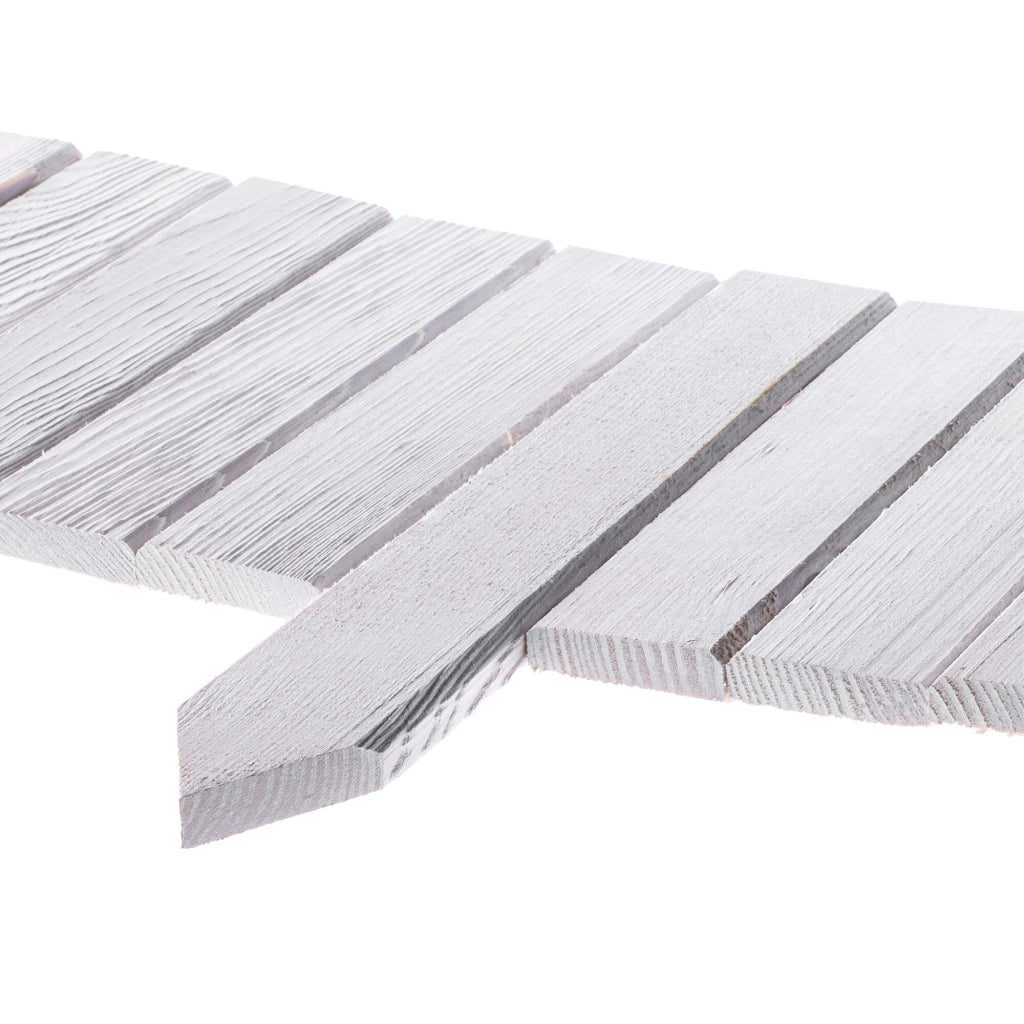 Recinzione da giardino in legno KADAX Palisade, infissa nel terreno, colore bianco, 20x116 cm.