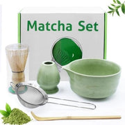 Set di Tè Matcha in Ceramica - 5 pezzi con Set di Sift e Accessori
