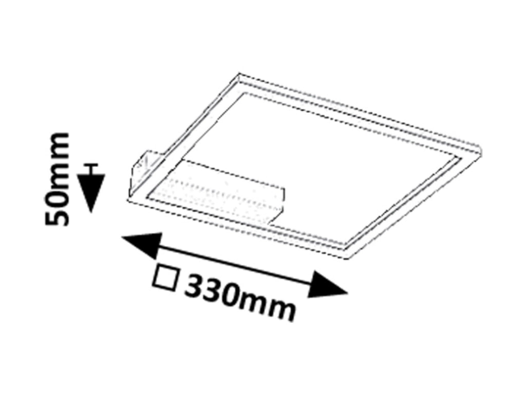 Plafoniera LED quadrata nera 24W 3000K Rabalux Heleth
