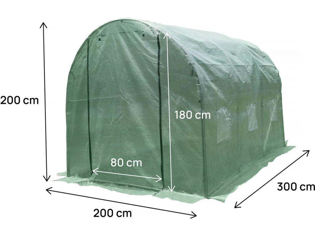 Copertura per serra a tunnel da giardino "Lys" - 6 m² - 130 g - Verde