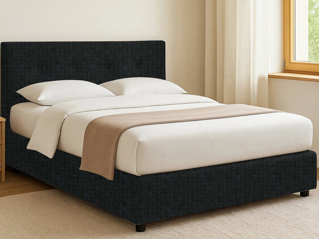 Ripon, Letto Singolo Sfoderabile Made in Italy, Grigio Scuro