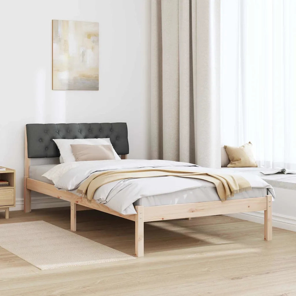Struttura del Letto marrone e grigio scuro 100 x 200 cm 878630