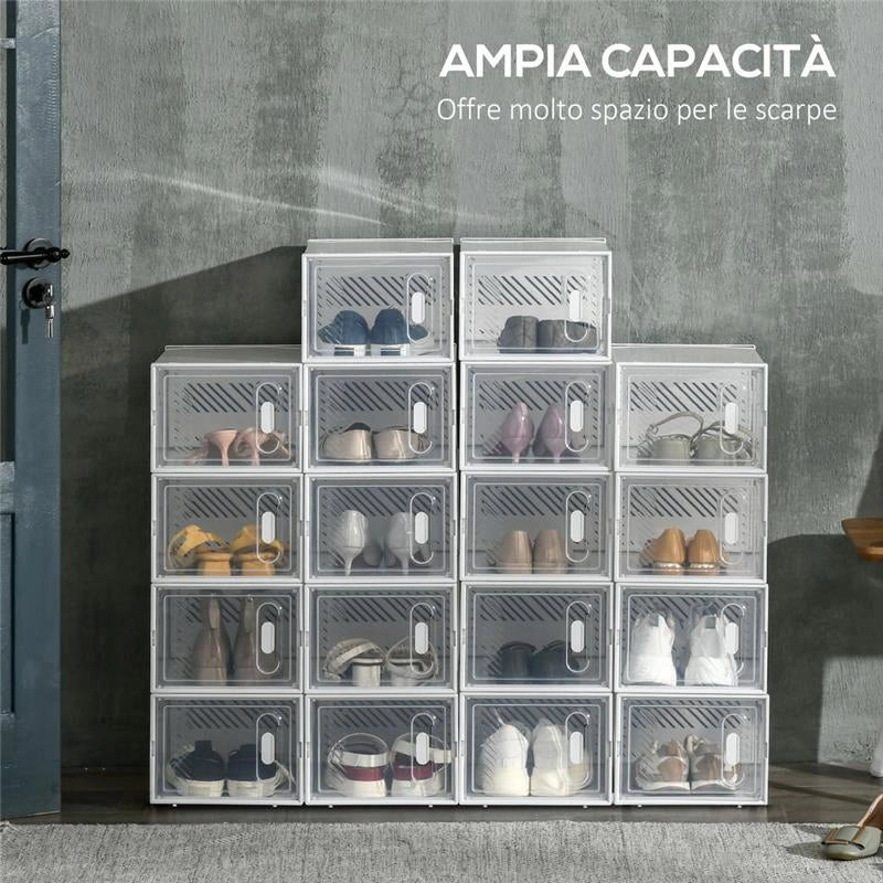 MOBILE SCARPIERA RETTANGOLARE IN PLASTICA PER SCARPE MAX 43 EU VESTITI E LIBRI